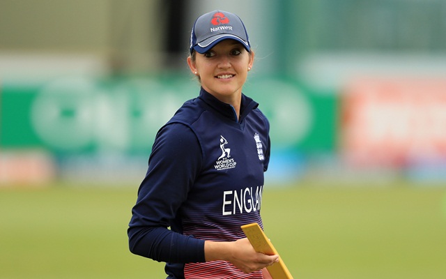 Sarah Taylor of England looks on. (Photo by Richard Heathcote/Getty Images)