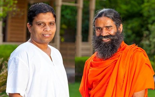 Acharya Balkrishna, MD of Patanjali Ayurved and Baba Ramdev, co-founder of Patanjali Ayurved. (Photo Source: Twitter)