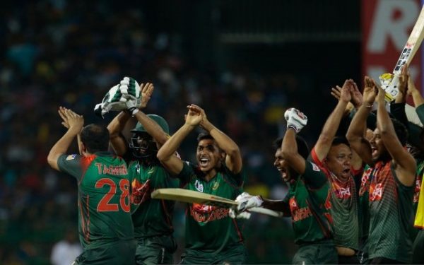 Snake celebration from the Bangladesh team after the victory over Sri Lanka. (Photo Source: Getty Images)