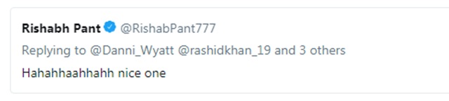 Rishabh Pant later deleted the tweet. (Photo Source: Twitter)