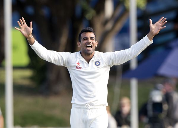 Zaheer Khan of India. (Photo by Marty Melville/AFP/Getty Images)