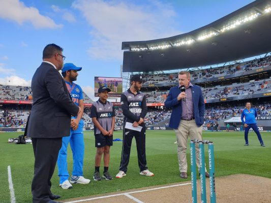 rohit sharma during toss ( image source: twitter)