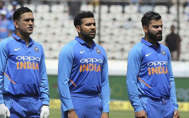 MS Dhoni, Rohit Sharma and Virat Kohli