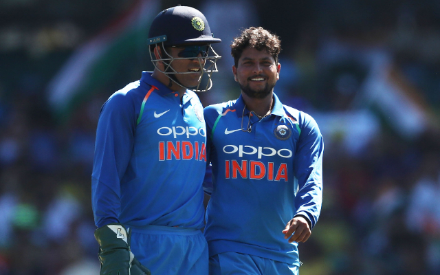 MS Dhoni and Kuldeep Yadav