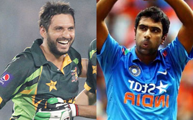 Shahid Afridi and Ravichandran Ashwin