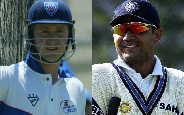 Virender Sehwag and Michael Clarke