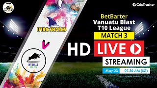 Vanuatu Blast T10 League 2020 Live Streaming: 3rd Match Ifira Sharks vs MT Bulls