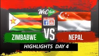 InstaReM Singapore Tri-Series, Match 4: Zimbabwe vs Nepal Highlights
