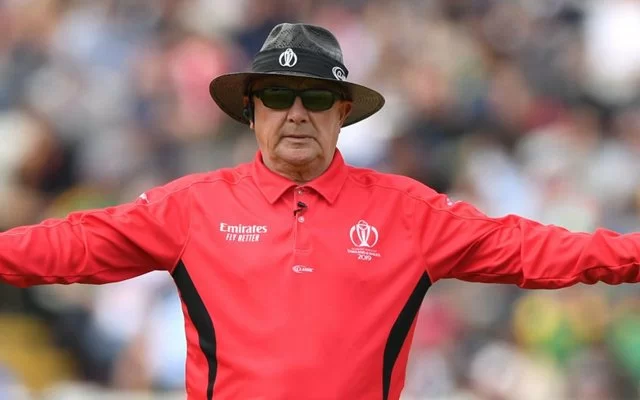 Umpire Ian Gould signals a wide (Photo by Stu Forster-IDI/IDI via Getty Images)