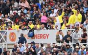England Cricket Team Fans. (Photo by PAUL ELLIS/AFP via Getty Images)