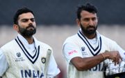 Virat Kohli and Cheteshwar Pujara. (Photo by Ryan Pierse/Getty Images)
