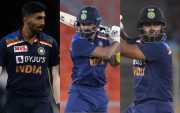 Jasprit Bumrah, KL Rahul and Rishabh Pant. (Photo Source: Getty Images)