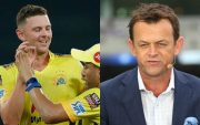 Josh Hazlewood and Adam Gilchrist (Photo Source: IPL/BCCI and Getty Images)
