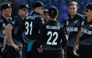 New Zealand cricket. (Photo by INDRANIL MUKHERJEE/AFP via Getty Images)