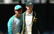 Justin Langer and Tim Paine. (Photo by Bradley Kanaris/Getty Images)