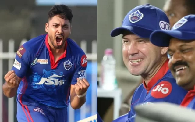 Avesh Khan and Ricky Ponting. (Photo Source: IPL/BCCI)