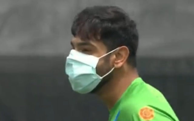 Haris Rauf With Face Mask (Image Credit- Twitter)
