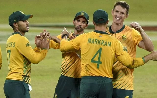 South Africa Cricket Team. (Photo by ISHARA S. KODIKARA/AFP via Getty Images)