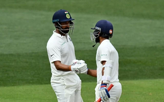 Cheteshwar Pujara and Ajinkya Rahane. (Photo by Daniel Kalisz – CA/Cricket Australia via Getty Images/Getty Images)