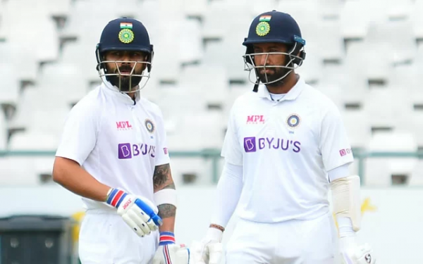 Virat Kohli and Cheteshwar Pujara. (Photo Source: Twitter)