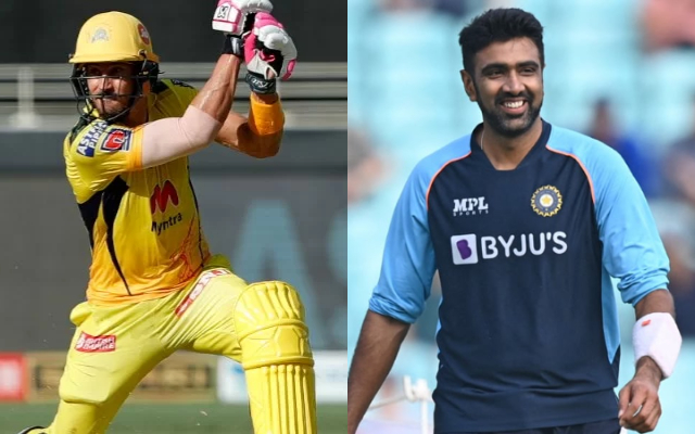 Faf du Plessis and R Ashwin (Photo Source: Twitter/Indian Premier League/Gett Images)