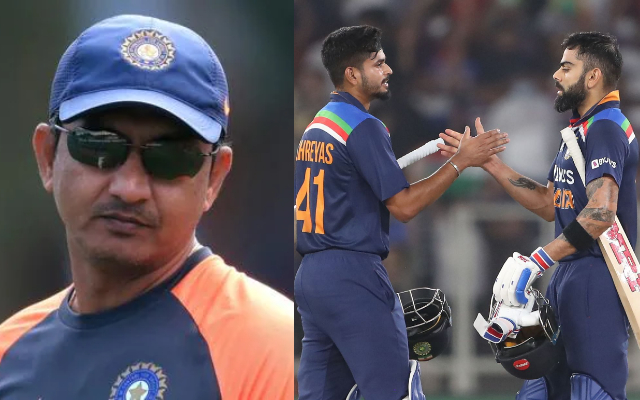 Sanjay Bangar, Shreyas Iyer, and Virat Kohli (Image Source: Getty Images)