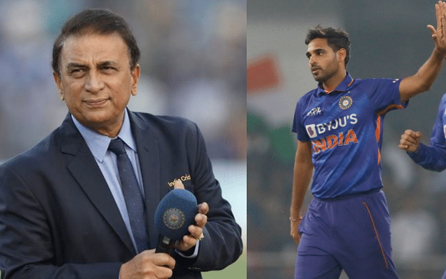 Sunil Gavaskar and Bhuvneshwar Kumar (Image Source: Getty Images/BCCI)