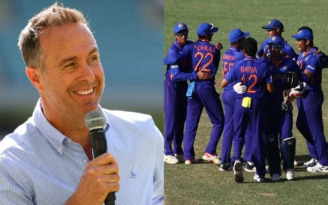 Michael Vaughan and India U19 Team. (Photo Source: Getty Images)