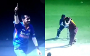 Yuzvendra chahal and Kieron Pollard. (Photo source: Twiiter)