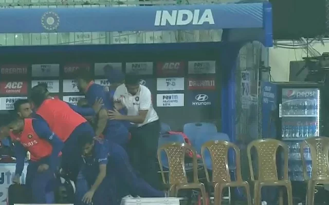Indian Team Dugout (Photo source :Twitter)