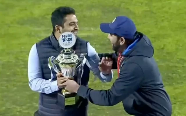 Rohit Sharma and Jaydev Shah. (Photo Source: Twitter)