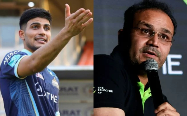 Virender Sehwag and Shubman Gill (Image Source: Getty Images/BCCI/IPL)