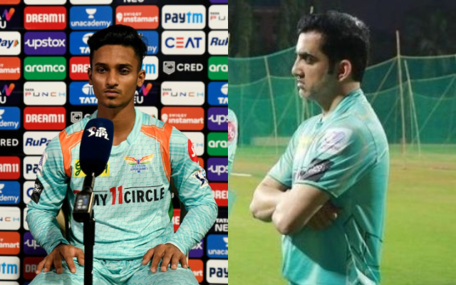 Ayush Badoni and Gautam Gambhir (Image Source: BCCI/Twitter/IPL)