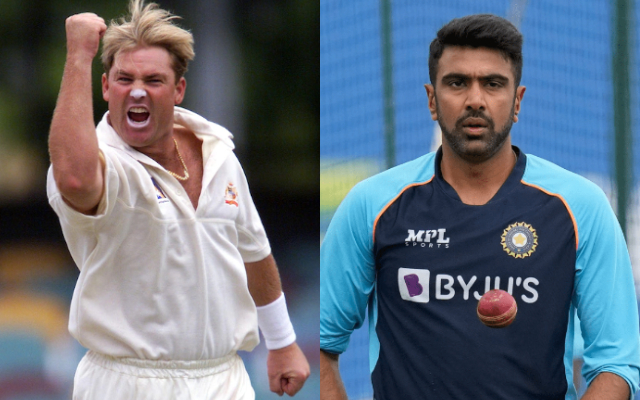 Shane Warne and R Ashwin (Image Source: Getty Images/Twitter)