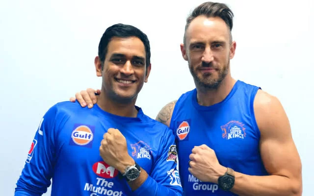 MS Dhoni and Faf du Plessis. (Photo Source: Twitter)