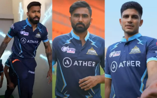 Hardik Pandya, Rahul Tewatia and Shubman Gill (Photo Source: Gujarat Titans/YouTube)