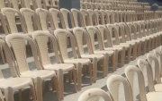 Cricket Stadium Chairs. (Photo Source: Twitter/Sanchit Desai)