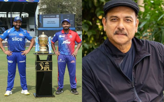 Ravi Shastri, Rohit Sharma and Rishabh Pant (Image Source: BCCI/IPL)