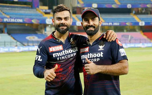 Virat Kohli & Dinesh Karthik (Photo Source: Twitter)