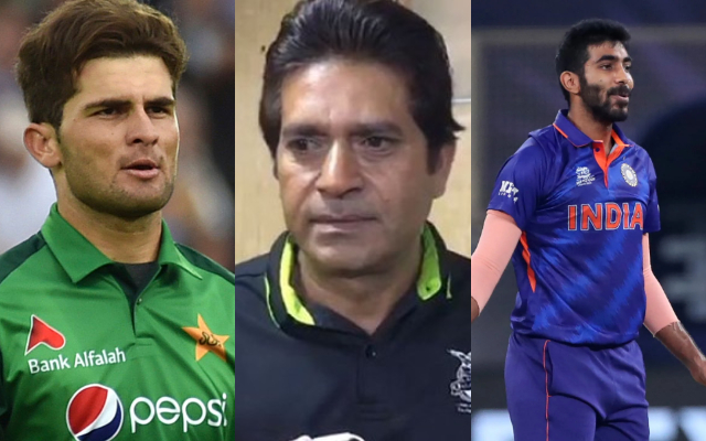 Shaheen Afridi, Aaqib Javed And Jasprit Bumrah (Image Credit- Twitter)