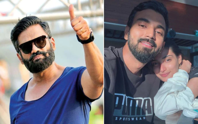 Suniel Shetty and KL Rahul (Photo Source: Twitter)
