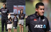 An emotional Ross Taylor with his children (Image Source: Getty Images)