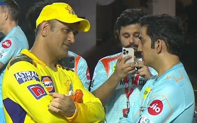 Gautam Gambhir and MS Dhoni. (Photo Credit- Twitter)