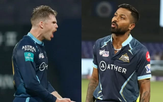 Lockie Ferguson and Hardik Pandya. (Photo Source: IPL/BCCI)
