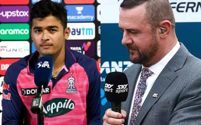 Riyan Parag and Simon Doull. (Photo Source: IPL/BCCI and Getty Images)