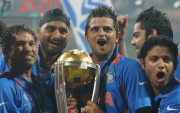 Team India after world cup 2011 win. (Photo Source: INDRANIL MUKHERJEE/AFP via Getty Images)