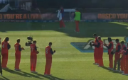 Netherlands team giving guard of honor for Ross Taylor (Photo Source: Twitter)