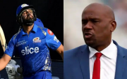 Ian Bishop and Rohit Sharma (Photo Source: Twitter)
