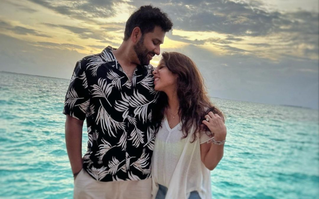 Rohit Sharma With His Wife (Image Credit- Instagram)