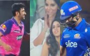 Ravichandran Ashwin, Sanjana Ganesan And Rohit Sharma (Image Credit- Twitter)